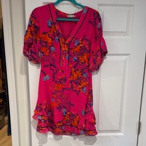 Tanya Taylor Pink and Orange Floral Tunic